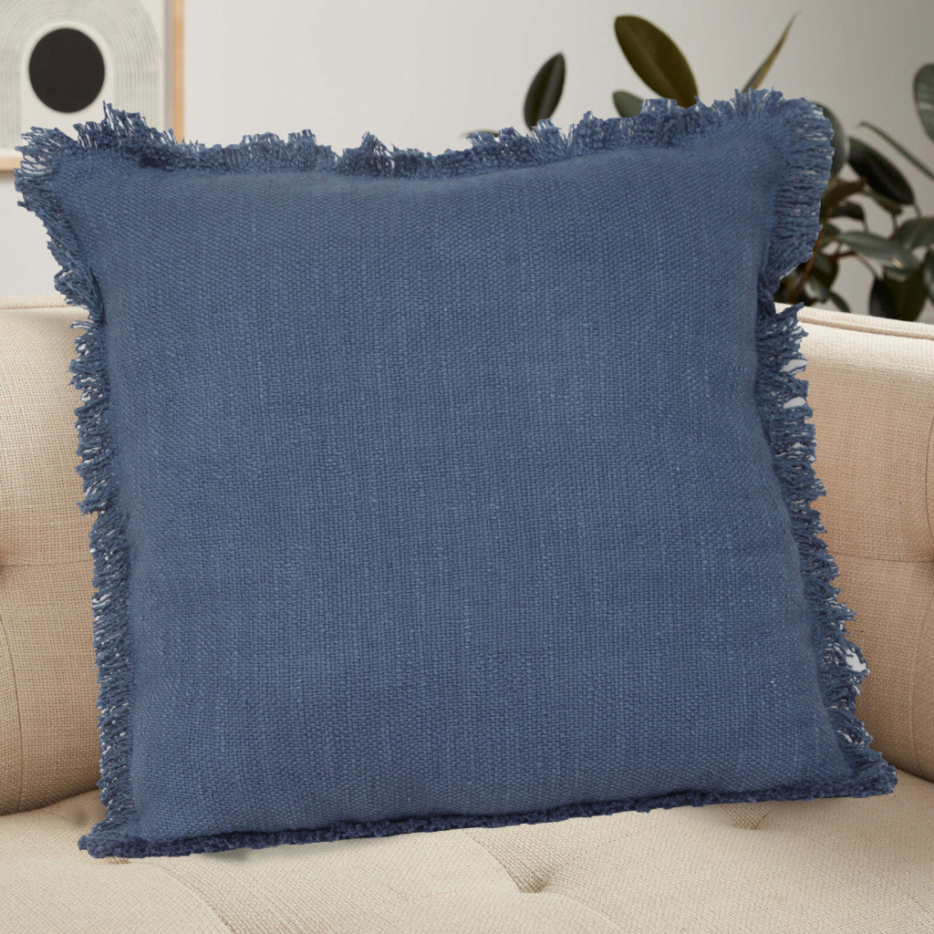 20" X 20" Micro Gray 100% Cotton Zippered Pillow