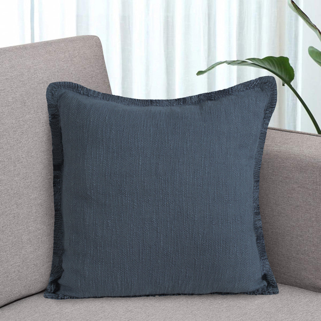 20" X 20" Micro Gray 100% Cotton Zippered Pillow