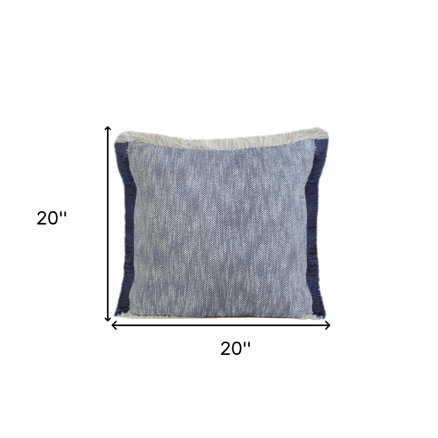 20" X 20" Micro Gray 100% Cotton Zippered Pillow