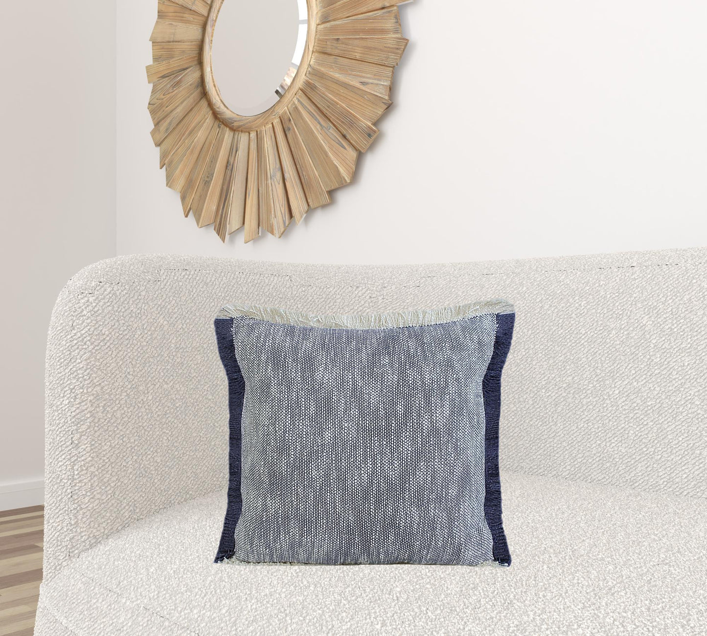 20" X 20" Micro Gray 100% Cotton Zippered Pillow