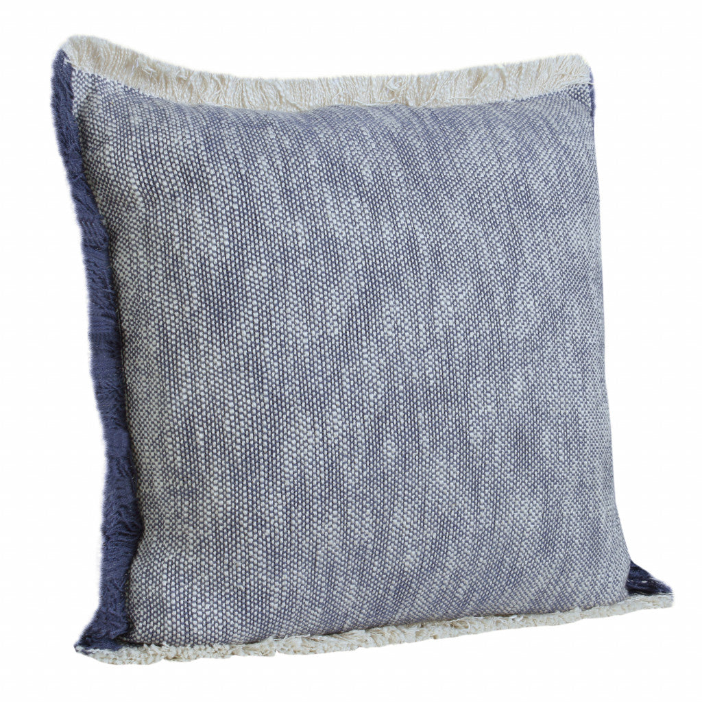 20" X 20" Micro Gray 100% Cotton Zippered Pillow