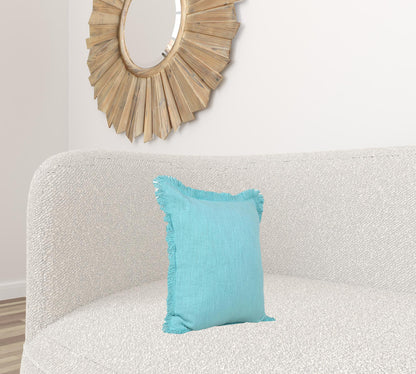 20" X 20" Micro Gray 100% Cotton Zippered Pillow