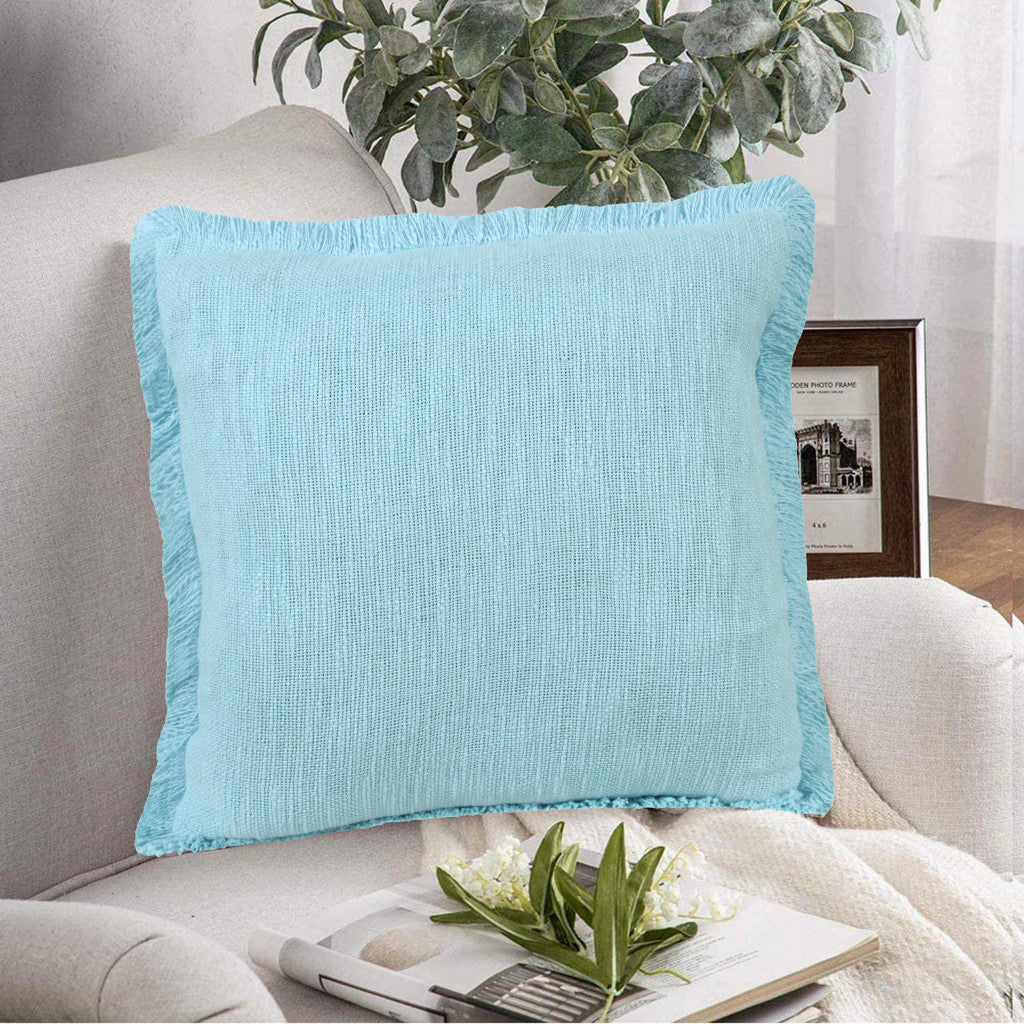 20" X 20" Micro Gray 100% Cotton Zippered Pillow