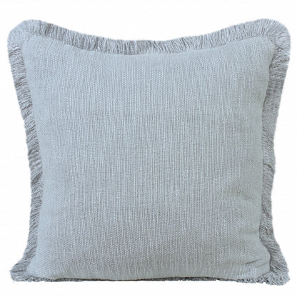20" X 20" Micro Gray 100% Cotton Zippered Pillow