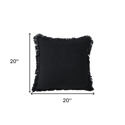 20" X 20" Micro Gray 100% Cotton Zippered Pillow