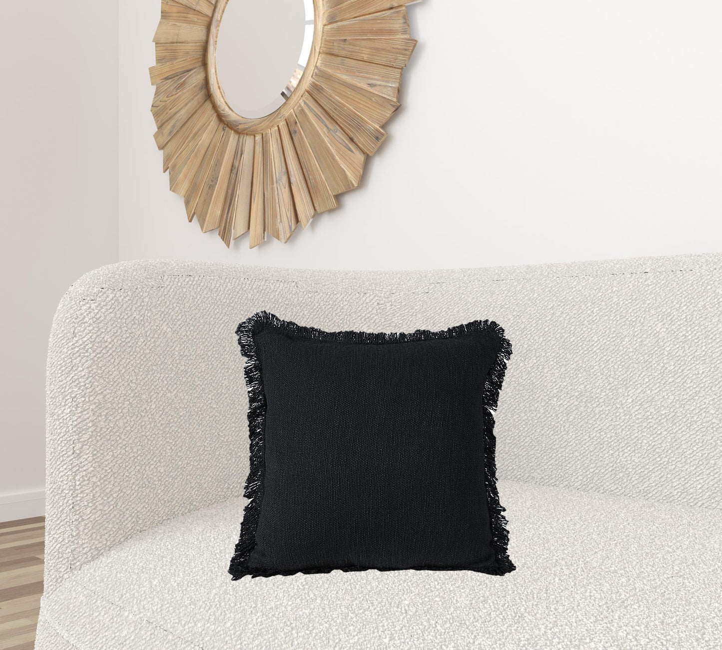 20" X 20" Micro Gray 100% Cotton Zippered Pillow