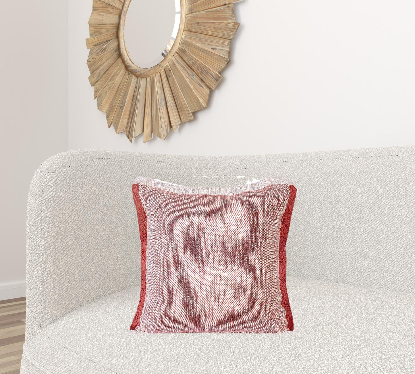20" X 20" Micro Gray 100% Cotton Zippered Pillow