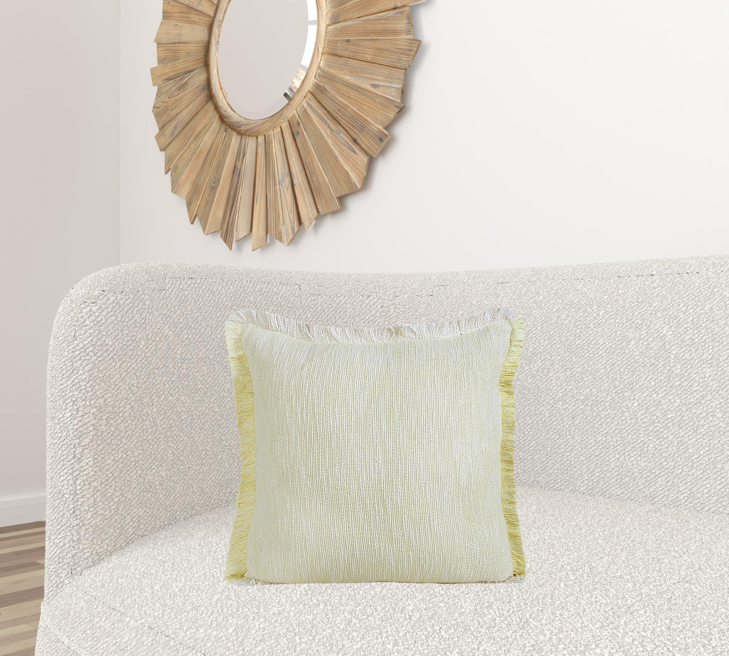 20" X 20" Micro Gray 100% Cotton Zippered Pillow