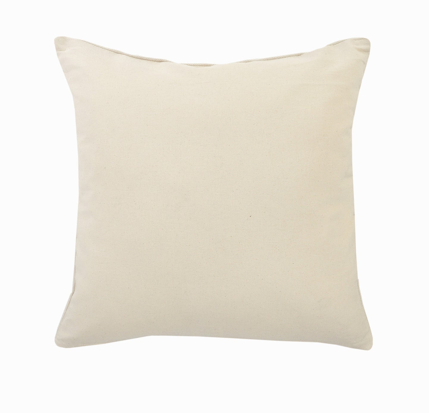 20" X 20" Cream Black And Gray 100% Cotton Geometric Zippered Pillow