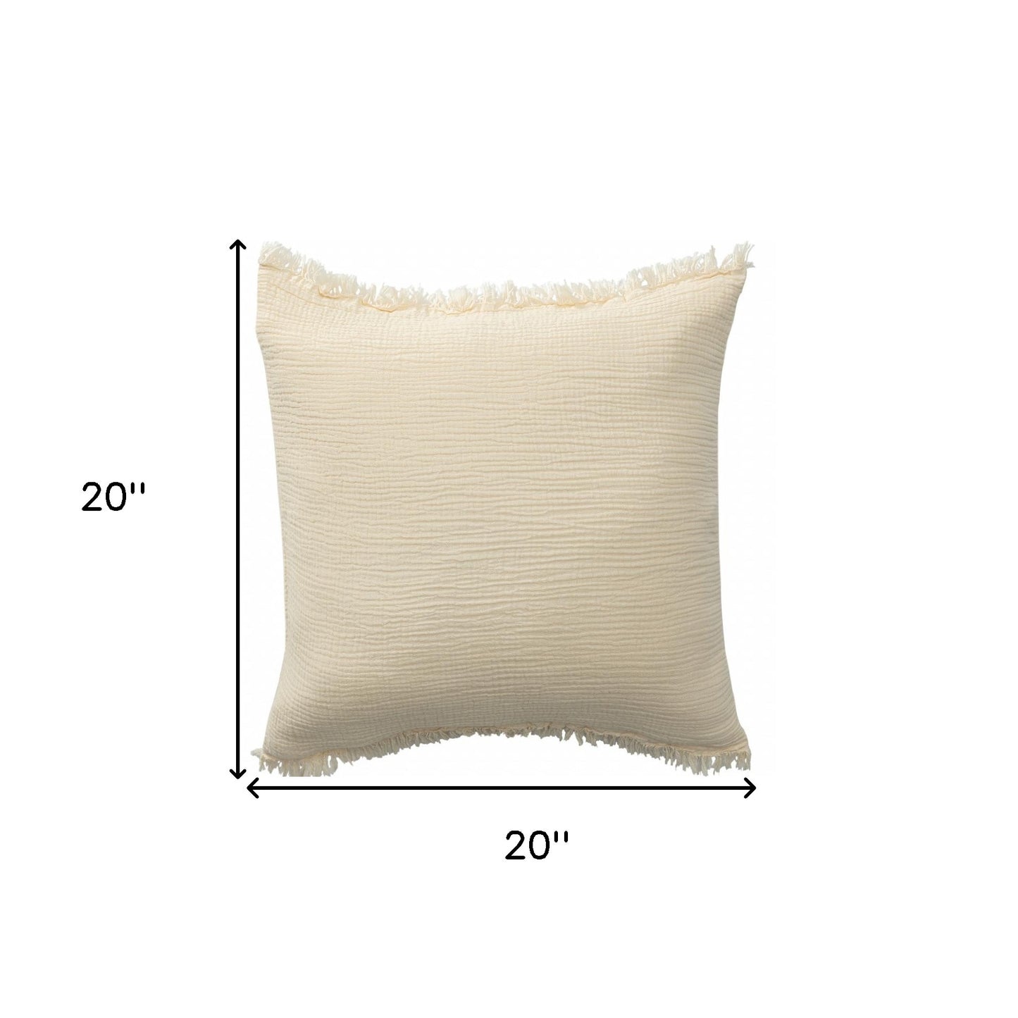 20" X 20" Blue Gray And Cream 100% Cotton Zippered Pillow