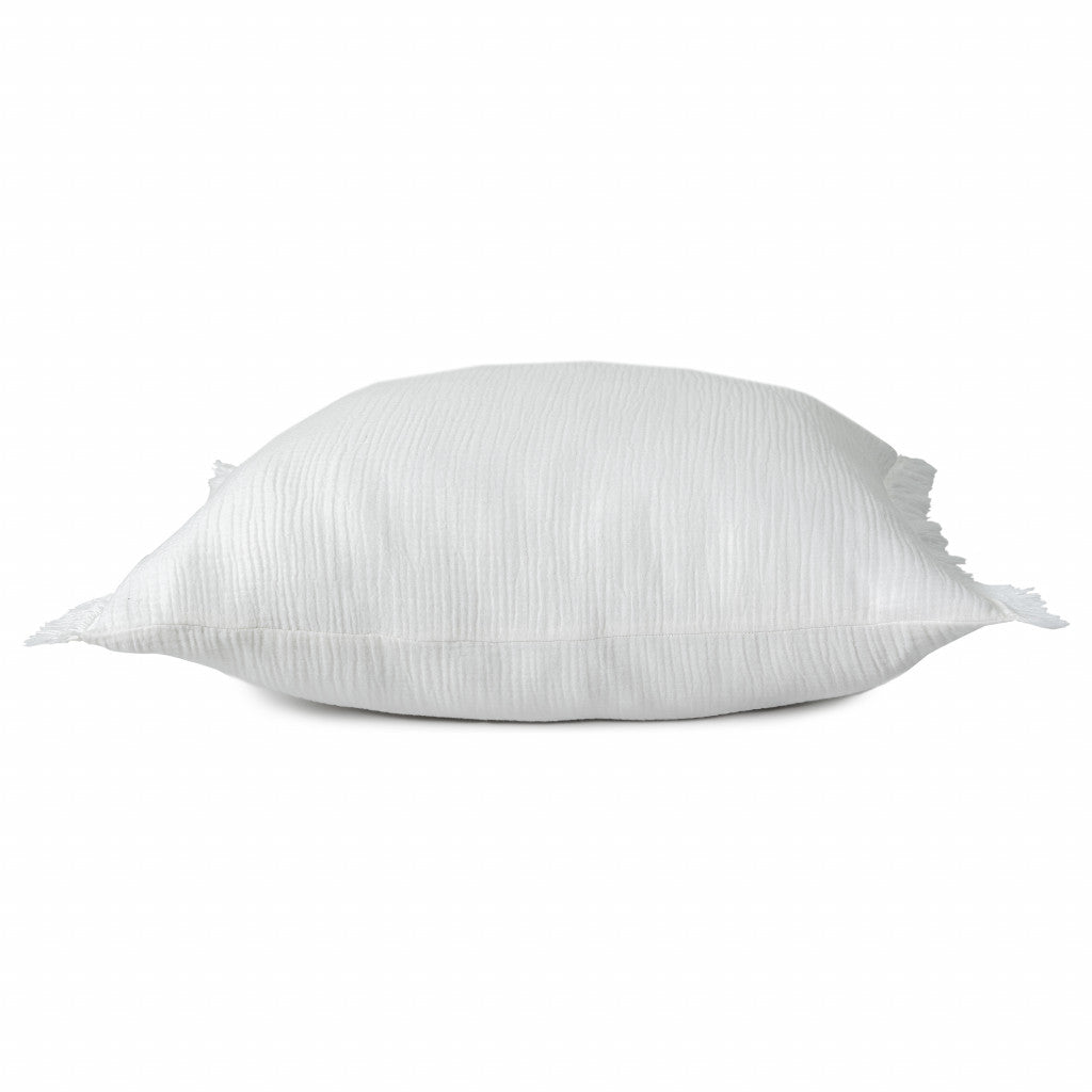 20" X 20" Blue Gray And Cream 100% Cotton Zippered Pillow