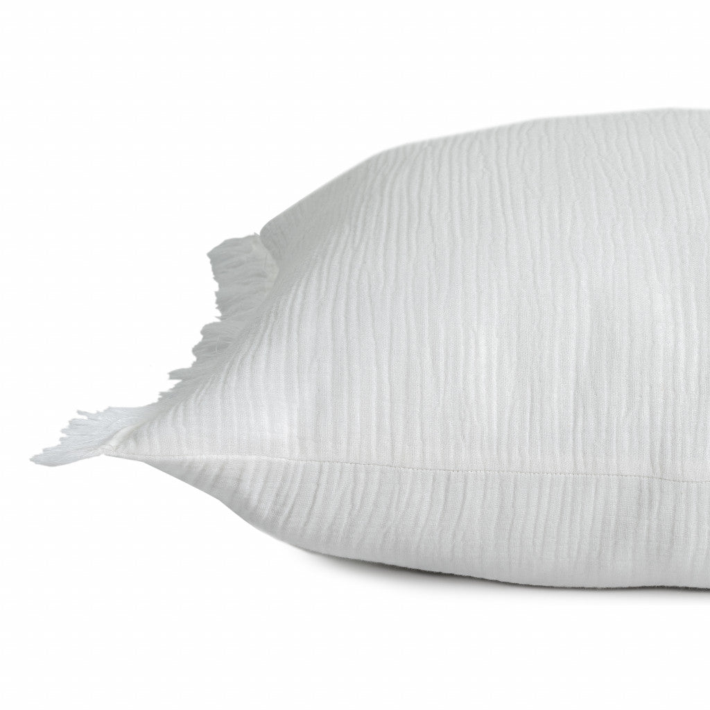 20" X 20" Blue Gray And Cream 100% Cotton Zippered Pillow