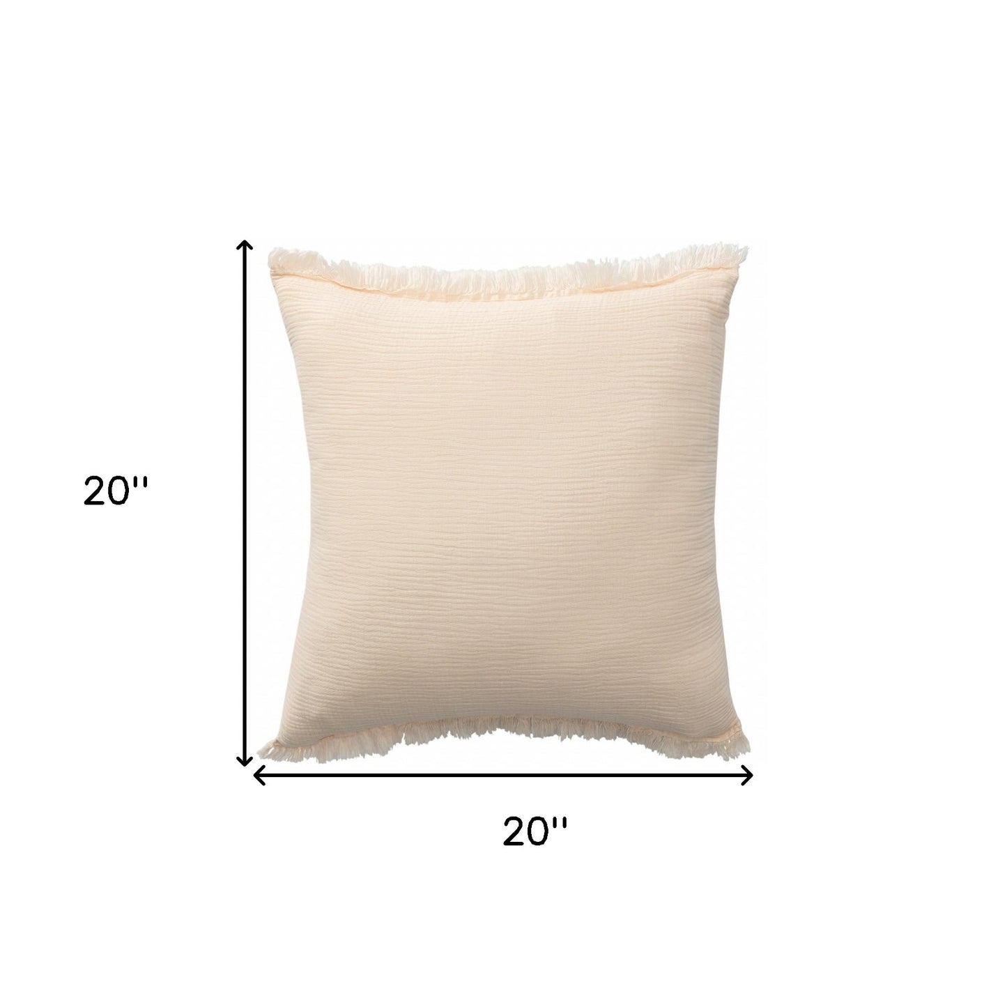 20" X 20" Blue Gray And Cream 100% Cotton Zippered Pillow