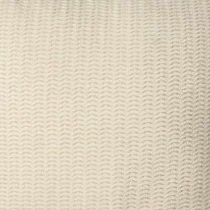 18" X 18" Beige And Ivory 100% Cotton Striped Zippered Pillow