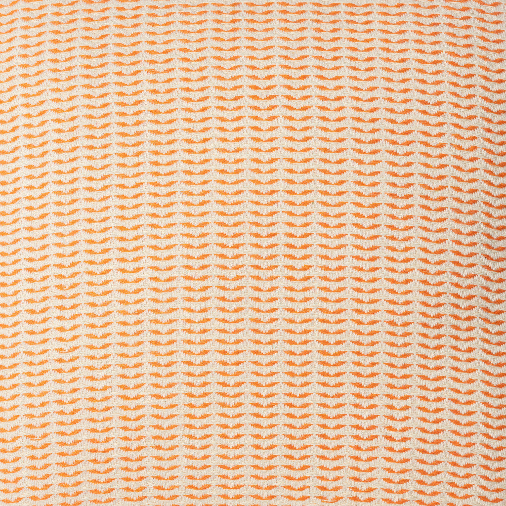18" X 18" Beige And Ivory 100% Cotton Striped Zippered Pillow