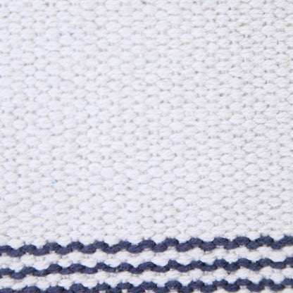 20" X 20" Yellow And White 100% Cotton Geometric Zippered Pillow