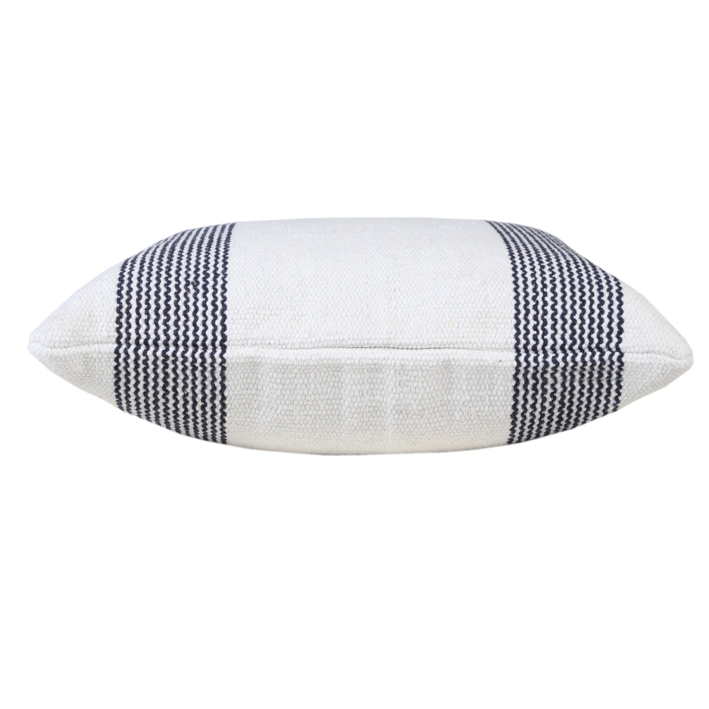 20" X 20" Yellow And White 100% Cotton Geometric Zippered Pillow
