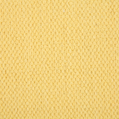 20" X 20" Yellow And White 100% Cotton Geometric Zippered Pillow