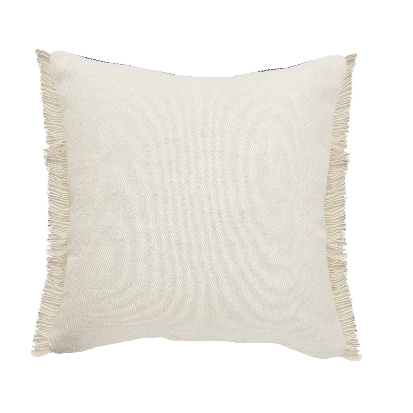 14" X 36" Black Tan And Taupe Jute Striped Zippered Pillow