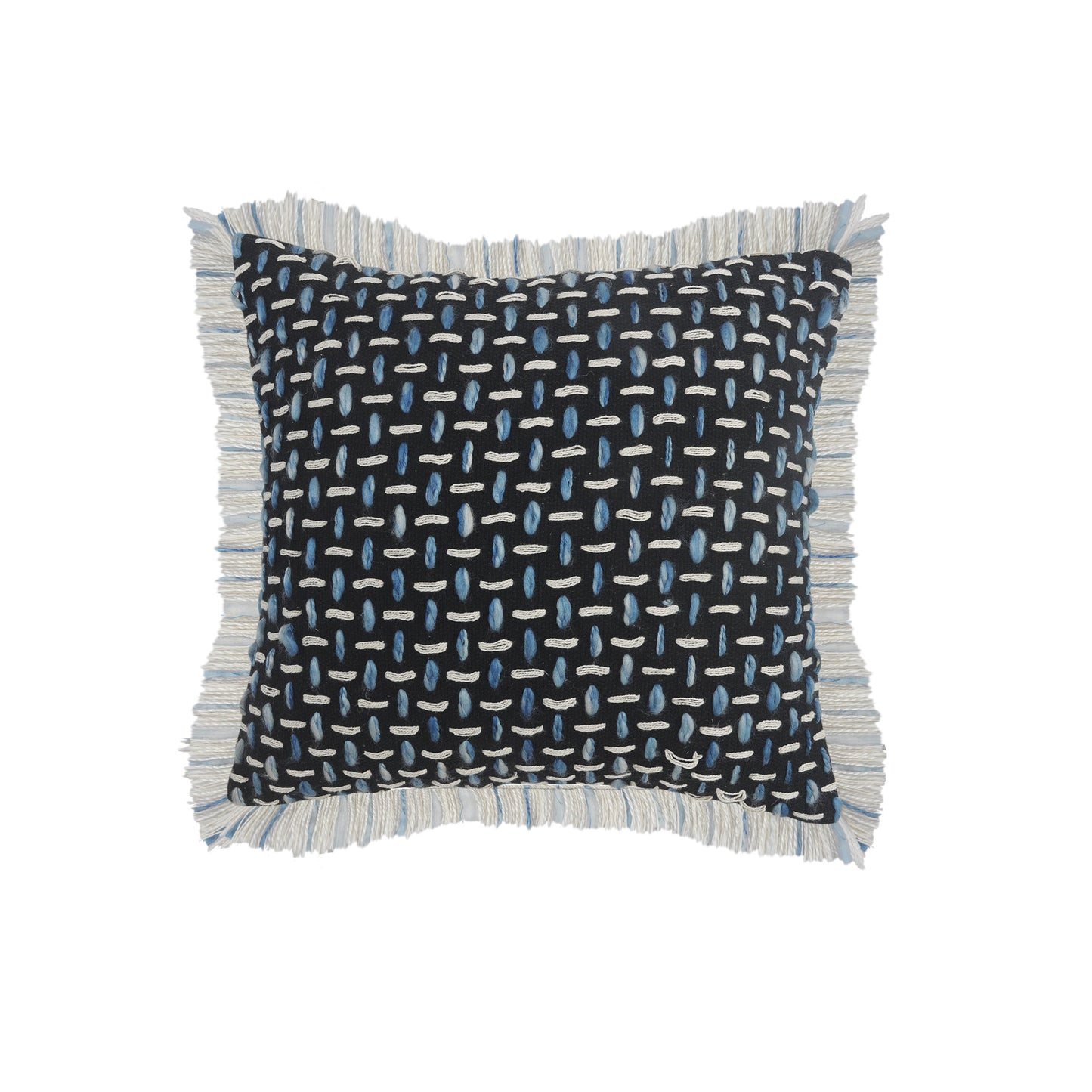 20" X 20" Black Gold And White Polyester And Cotton Blend Geometric Zippered Pillow
