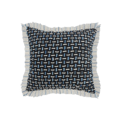 20" X 20" Black Gold And White Polyester And Cotton Blend Geometric Zippered Pillow
