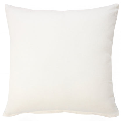 20" X 20" Lagoon Blue And White 100% Cotton Floral Zippered Pillow