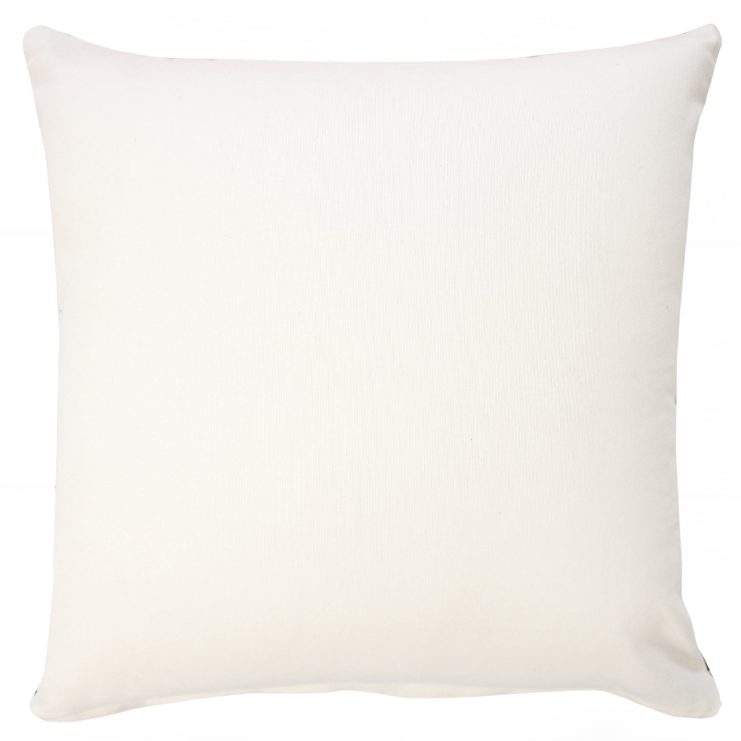 20" X 20" Lagoon Blue And White 100% Cotton Floral Zippered Pillow