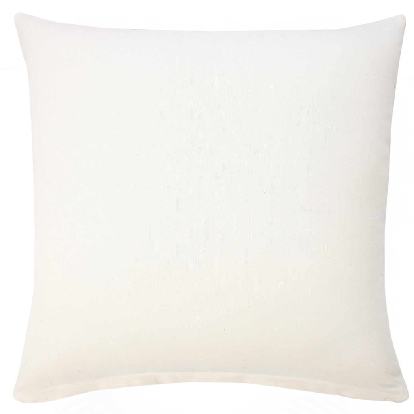 20" X 20" Lagoon Blue And White 100% Cotton Floral Zippered Pillow