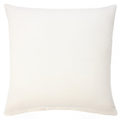 20" X 20" Lagoon Blue And White 100% Cotton Floral Zippered Pillow