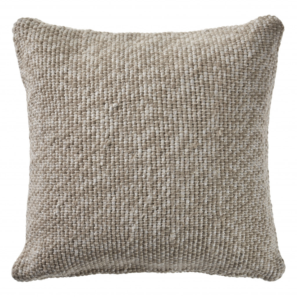 18" X 18" Yellow 100% Cotton Zippered Pillow