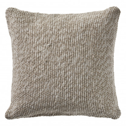 18" X 18" Yellow 100% Cotton Zippered Pillow