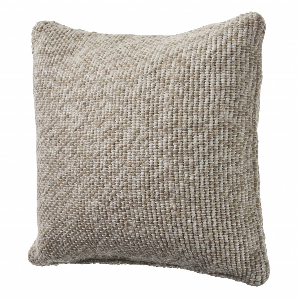 18" X 18" Yellow 100% Cotton Zippered Pillow