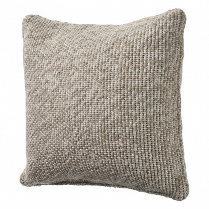 18" X 18" Yellow 100% Cotton Zippered Pillow