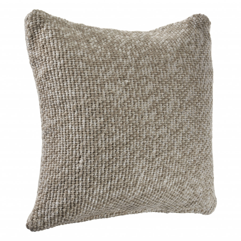 18" X 18" Yellow 100% Cotton Zippered Pillow