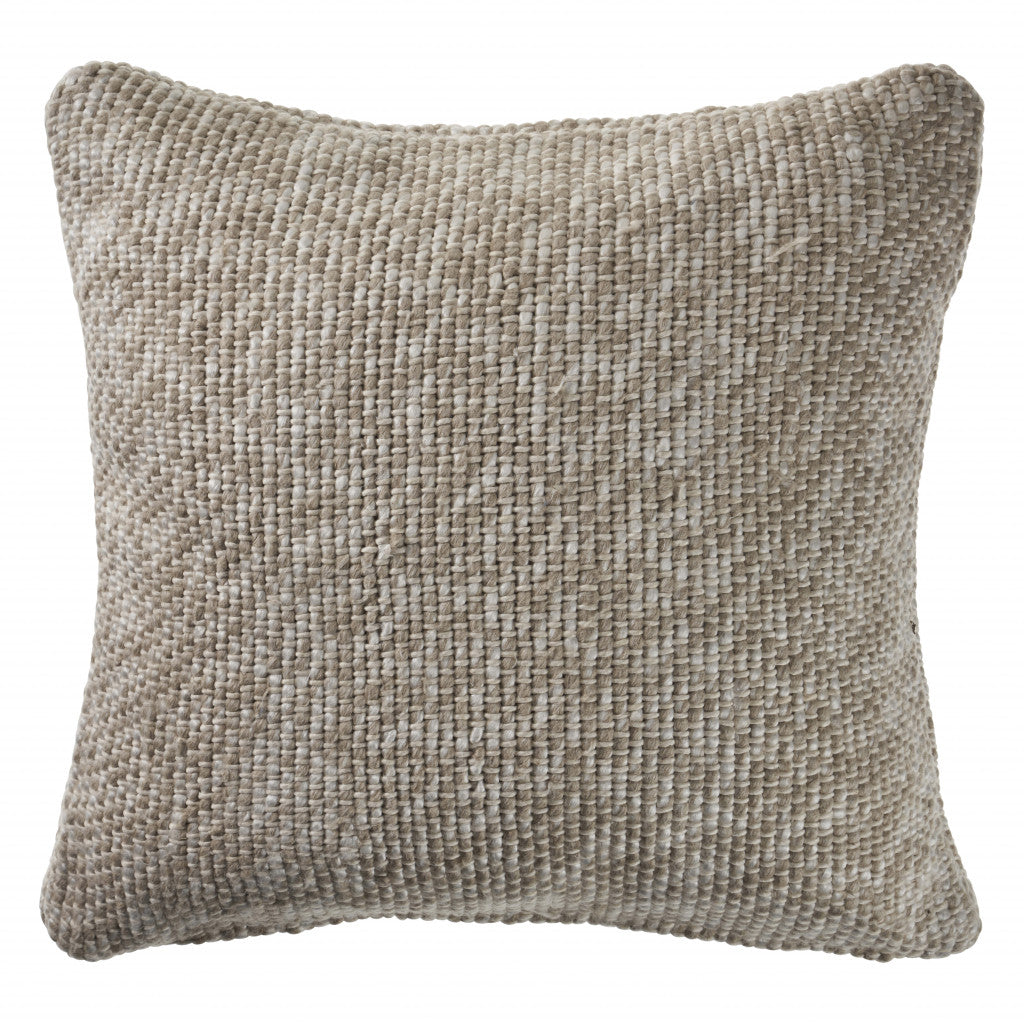 18" X 18" Yellow 100% Cotton Zippered Pillow