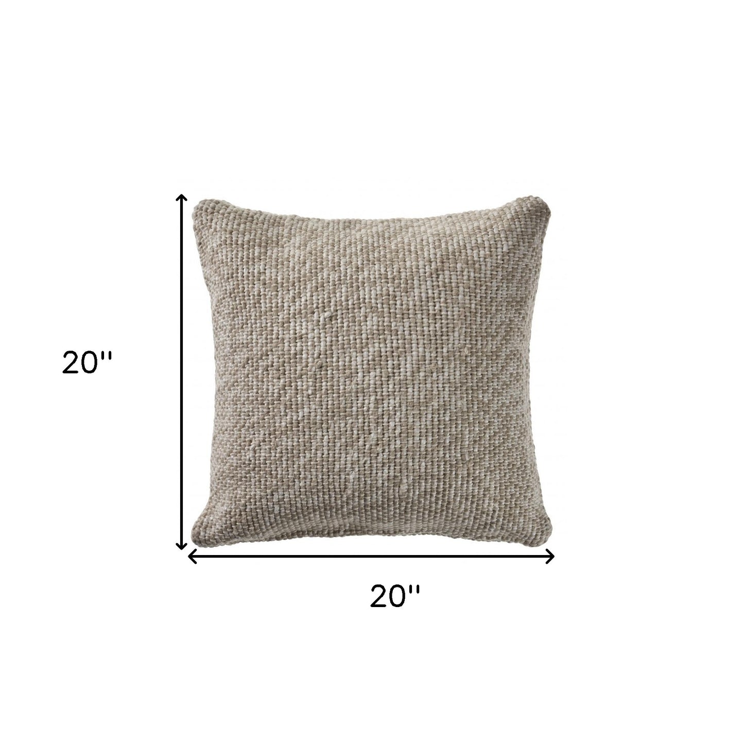 18" X 18" Yellow 100% Cotton Zippered Pillow