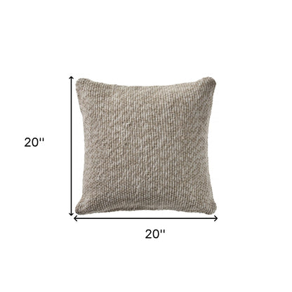 18" X 18" Yellow 100% Cotton Zippered Pillow
