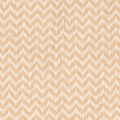 30" X 30" Beige And Cream 100% Cotton Chevron Zippered Pillow
