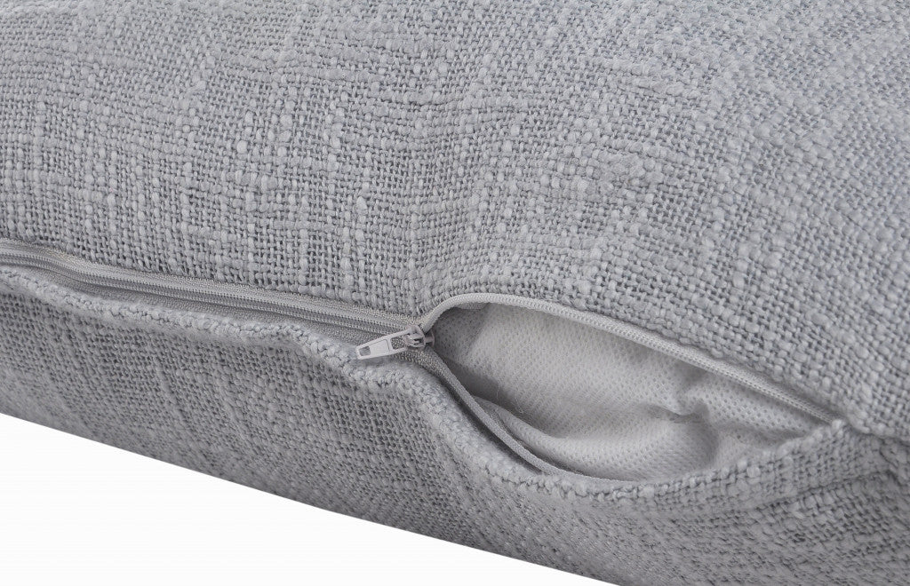 14" X 36" Jet Black 100% Cotton Zippered Pillow