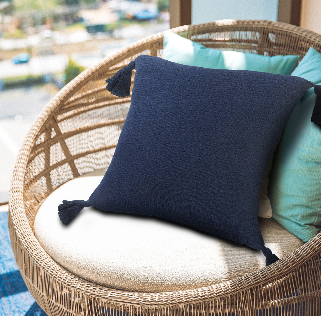 14" X 36" Jet Black 100% Cotton Zippered Pillow