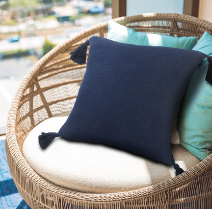 14" X 36" Jet Black 100% Cotton Zippered Pillow