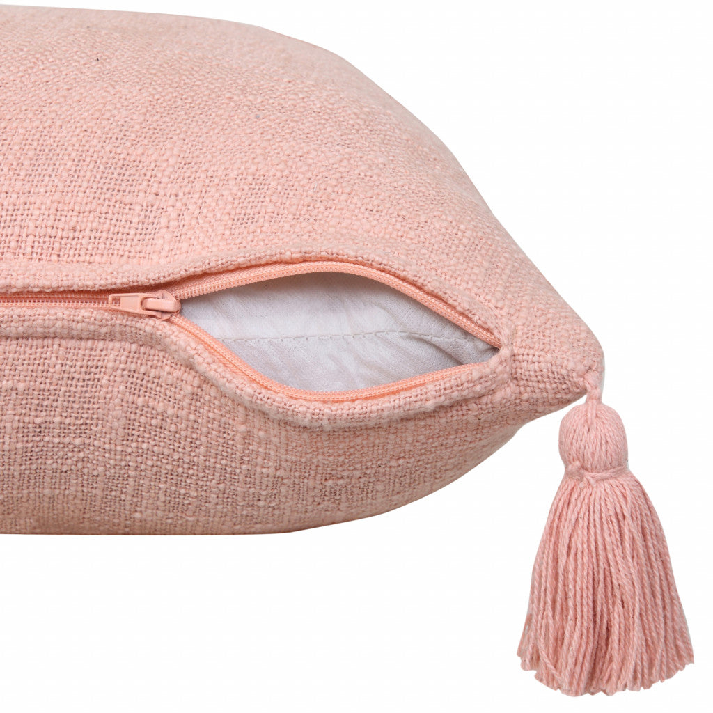 14" X 36" Jet Black 100% Cotton Zippered Pillow