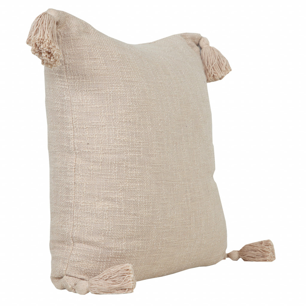 14" X 36" Jet Black 100% Cotton Zippered Pillow