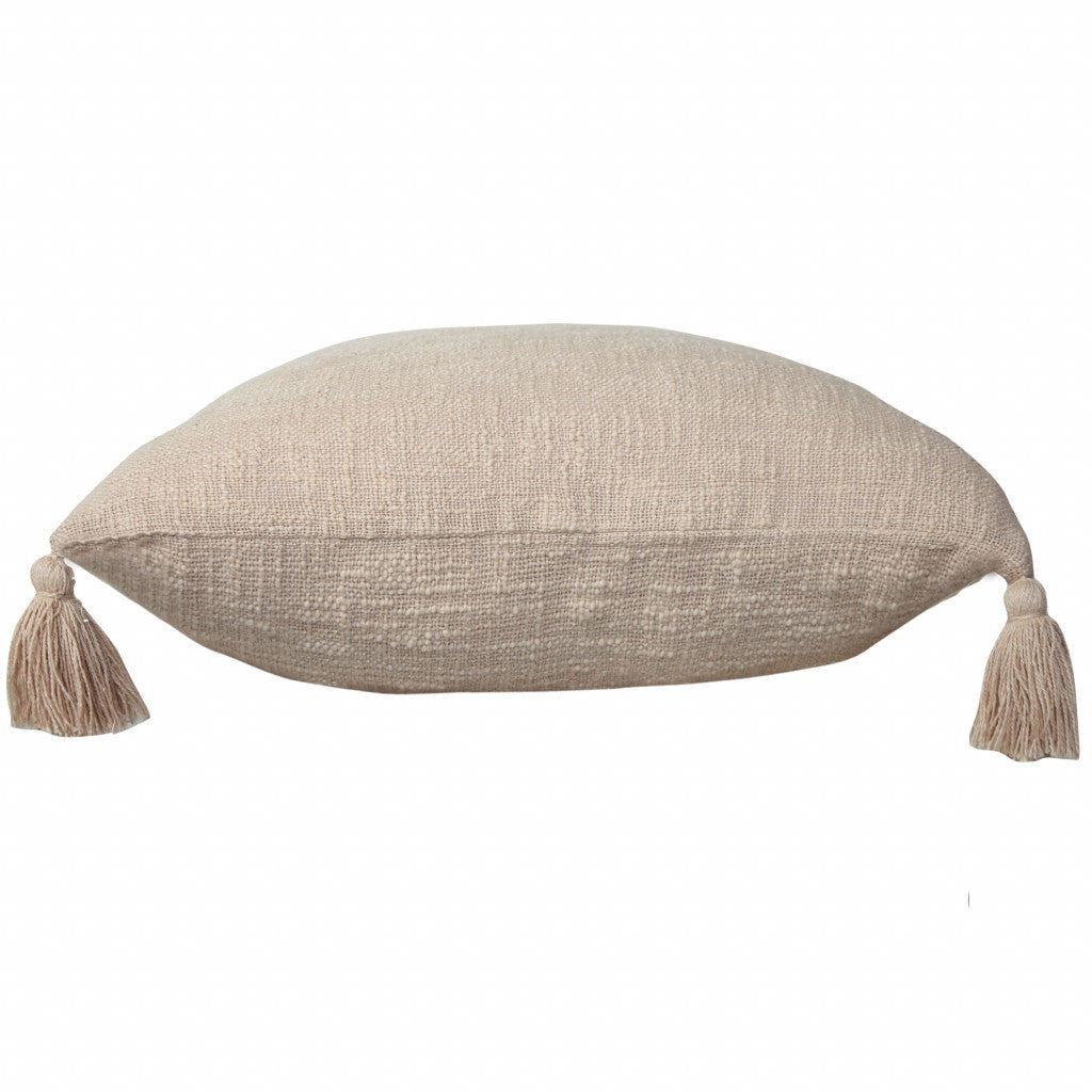 14" X 36" Jet Black 100% Cotton Zippered Pillow