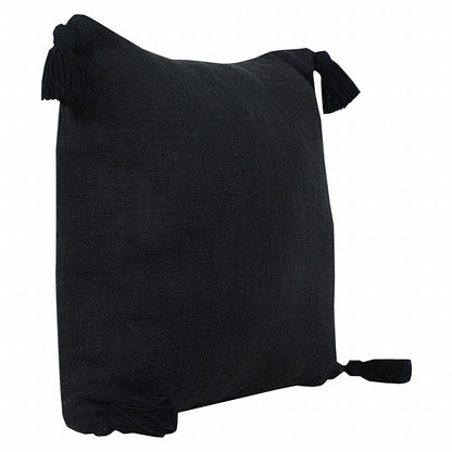 14" X 36" Jet Black 100% Cotton Zippered Pillow