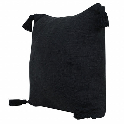 14" X 36" Jet Black 100% Cotton Zippered Pillow