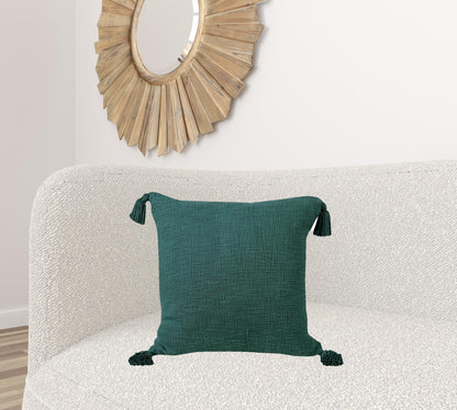 14" X 36" Jet Black 100% Cotton Zippered Pillow
