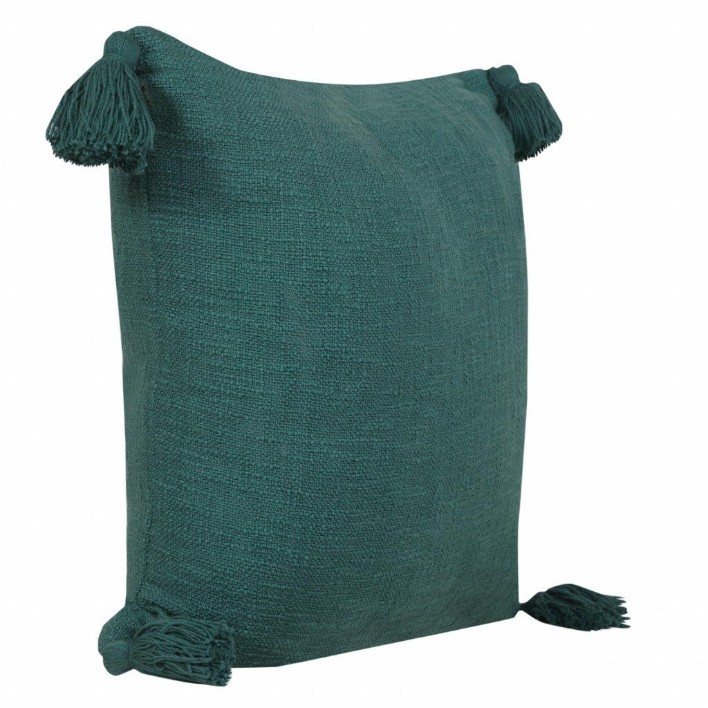 14" X 36" Jet Black 100% Cotton Zippered Pillow
