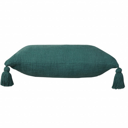 14" X 36" Jet Black 100% Cotton Zippered Pillow