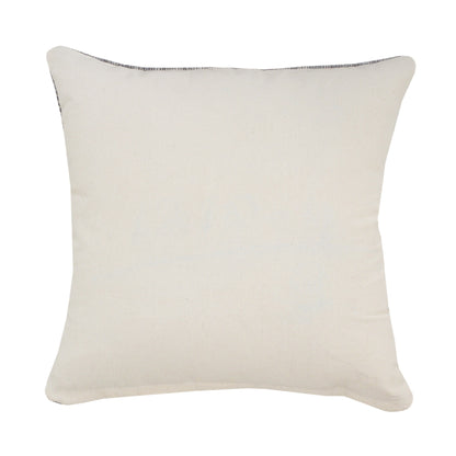 20" X 20" Gray 100% Cotton Geometric Zippered Pillow